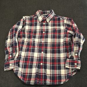 Ralph Lauren Kids Plaid Long Sleeve Shirt - Red, Blue, White